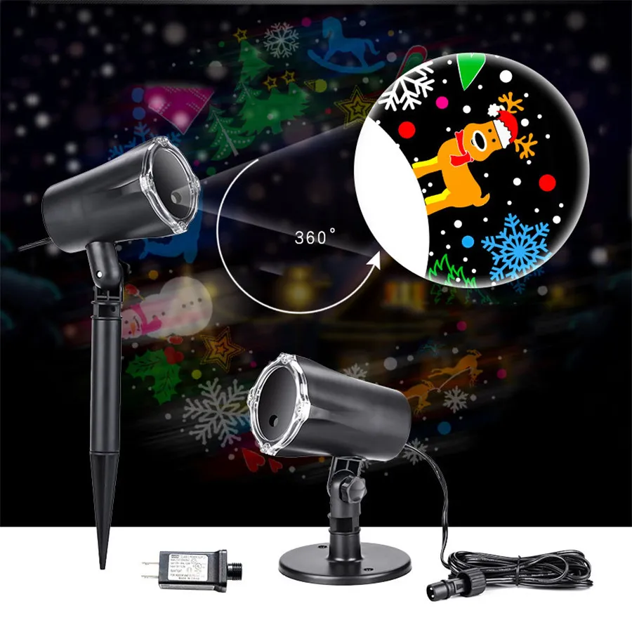 

AC100-240V 3D Animation Led Projector Light IP44 Waterproof Indoor/Outdoor Christmas Fairy Decoration Garden EU/US/UK/AU Plug