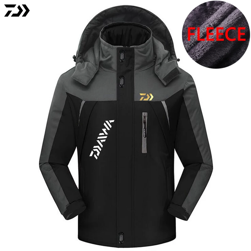 2020 Daiwa зимняя одежда для рыбалки плюс бархатные рыболовные куртки Уличная