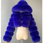 Женские зимние пушистые пальто из искусственного меха на молнии с длинным рукавом, куртки из искусственного меха с капюшоном, короткая искусственная кожа