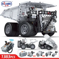1383pcs city high tech rc engineering vehicle remote control big power mining truck building blocks bricks toys for children