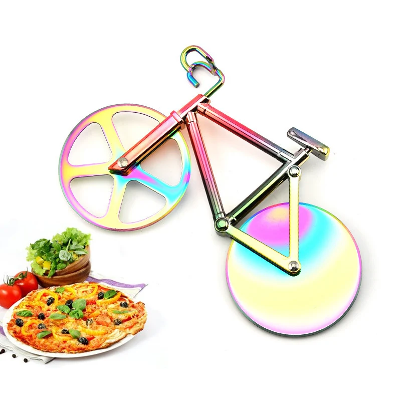 Велосипедный нож для пиццы пластиковый измельчитель из нержавеющей стали в