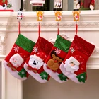 Рождественские чулки, большие рождественские подарочные пакеты, подставка для камина, держатель для новогодних конфет, украшение для дома