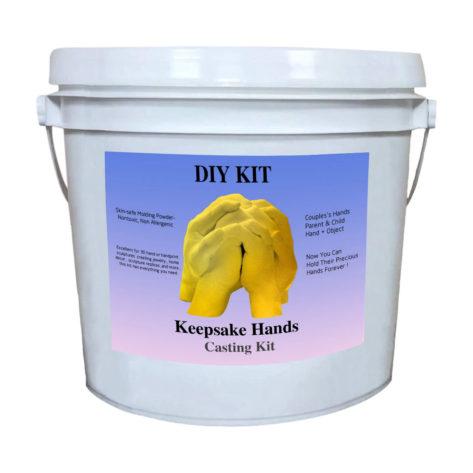 

Keepsake Hands Casting Kit Large | DIY Plaster Statue Molding Kit Hand Holding Leisure durable practical Convenience Home