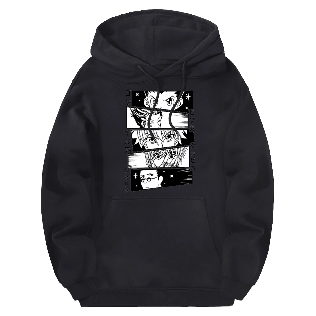 Мужские толстовки HUNTERXHUNTER флисовые хипстерские с капюшоном в стиле Харадзюку