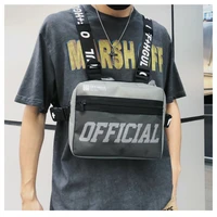 fashion street wear men hip hop chest bag two straps letter printing rig bags trendy style rectangle chest utility vest bag
