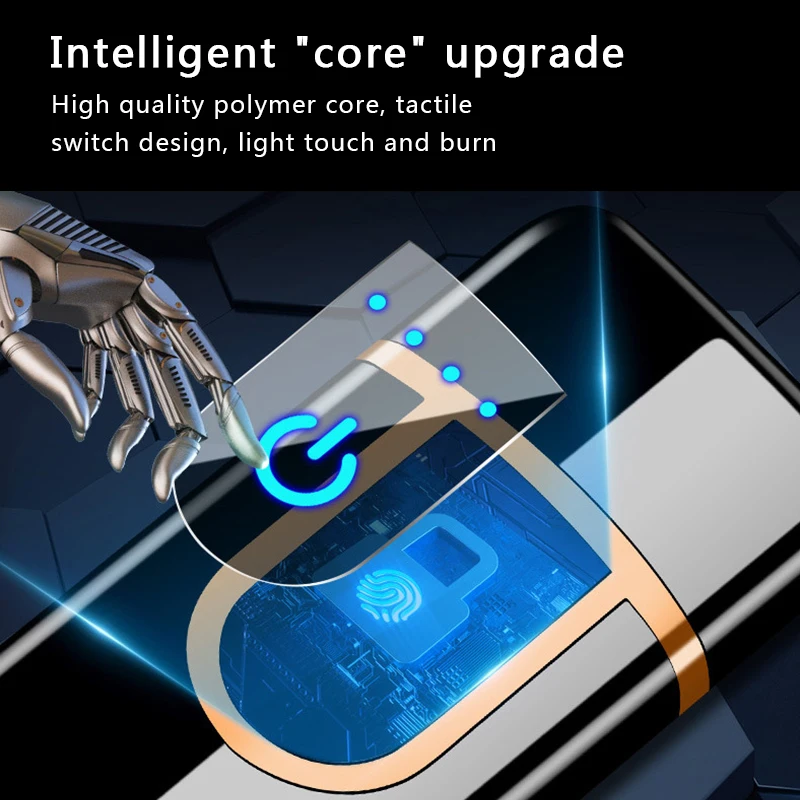 Screen USB Electronic Charging Lighter Touch Induction Windproof Smock Cigarette Classic High-end Gift Box | Мебель