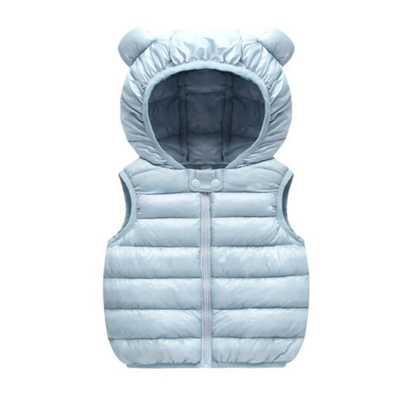 

2020 Autumn Children Warm Down Vest Baby Cotton Waistcoat Kids Outerwear Vest Children Clothing Boys Girls Hooded Jackets Vest