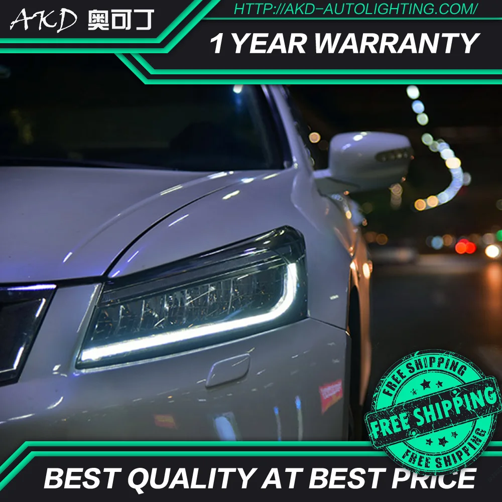 AKD тюнинг Автомобильные фары для Honda Accord G8 2008 2013 полностью светодиодный ные DRL