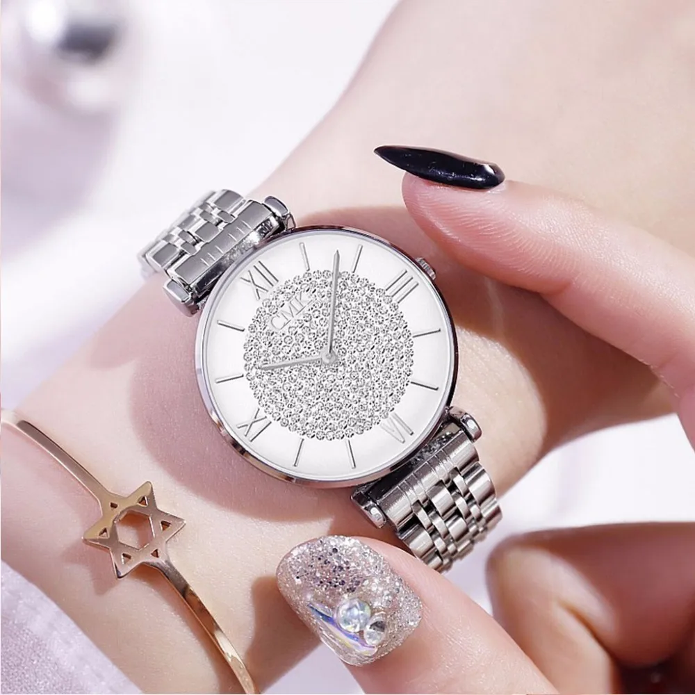 Роскошные женские часы Montre femme повседневные кварцевые стразы доставка новинка 2019