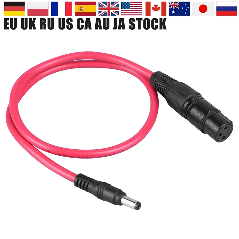 Electric Bike Battery Charger Adapter Microphone XLR Female Port to DC 2.1 Plug 59CM Connector Cable for eBike Bicycle