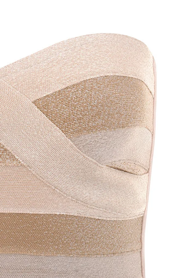 

Summer fashion sexy tight bra, one line gilded slim cocktail party skirt