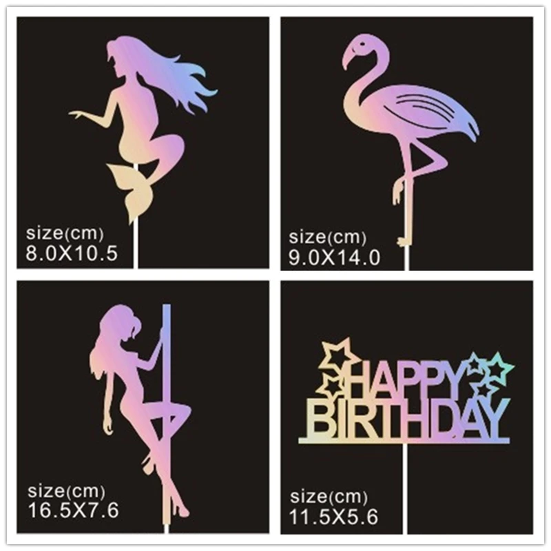 1 шт. новинка вставка для торта флага свадьбы фламинго вечеринки десерта головной