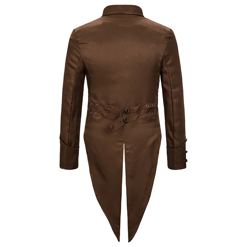 Мужской костюм в викторианском стиле черный смокинг модный фрак Готический