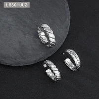 2021 new twill c shaped index finger ring french retro 14k gold fashion wheat ear opening stainless steel ring for lovers