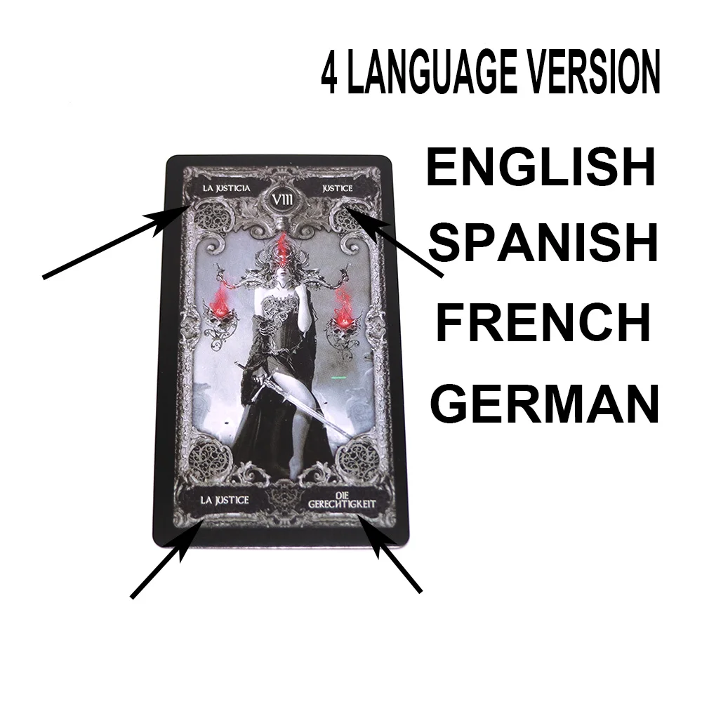 

2020 XIII Dark tarot cards deck board game English Spanish French German mysterious divination fate personal use card game