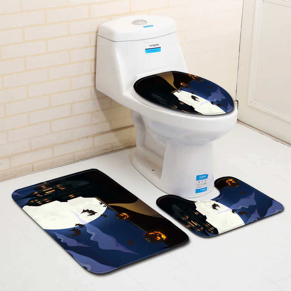 3 шт. противоскользящие фланелевые коврики для ванной | Дом и сад