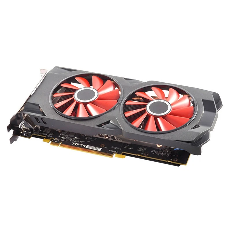 Графические карты XFX RX 570 8 ГБ GPU AMD Radeon RX570 видеоэкранные для PUBG настольного ПК