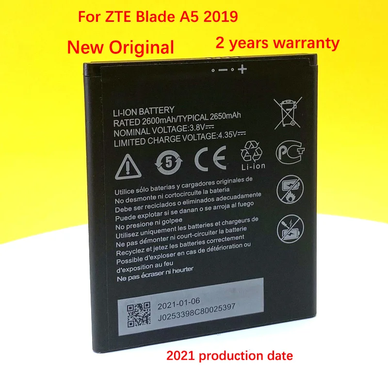 Новый оригинальный Батарея для ZTE A5 2019 2650 мА/ч Li3826T43P4h695950 телефон в наличии