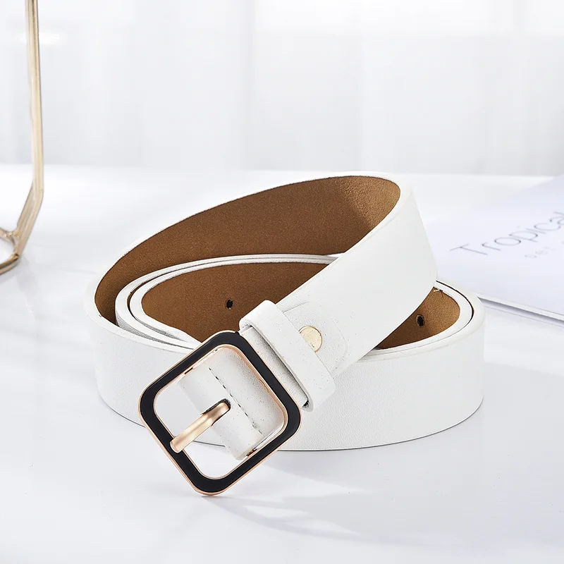 Ремень женский кожаный в стиле ретро/панк элегантный простой Универсальный Пояс