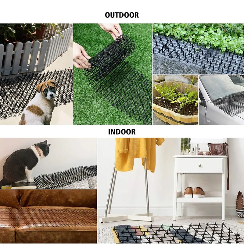 

Cat Scat Mat with Spikes, Cat Dog Animal Spikes Repellent Deterrent Mat, Indoor Cat Outdoor Mat for Garden , 2M x 0.