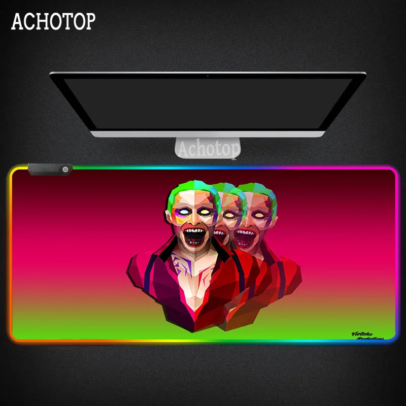

Большой игровой коврик для мыши с аниме, игровой коврик для мыши RGB XXL, компьютерный коврик светодиодный Ной подсветкой, коврик, Настольный к...
