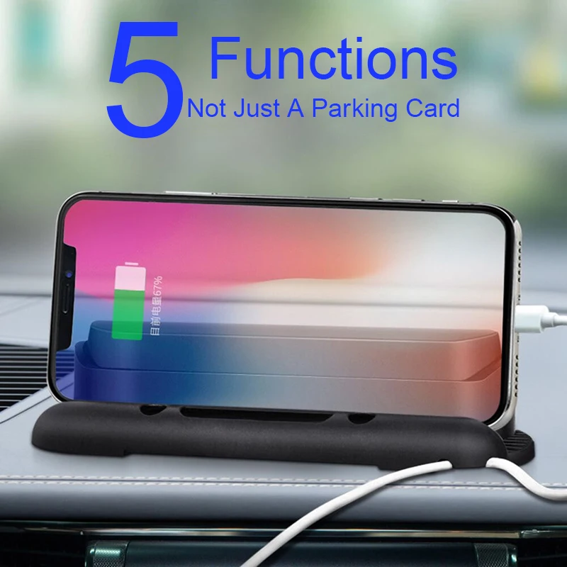 

Car Accessories Temporary Car Parking Card Luminous Numbers Auto Air Freshener Phone Holder Support Cable Clamp Assistant