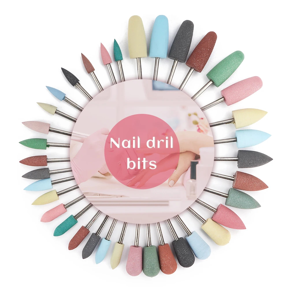 Фреза для маникюра силиконовые сверла ногтей резиновый буфер вращающиеся