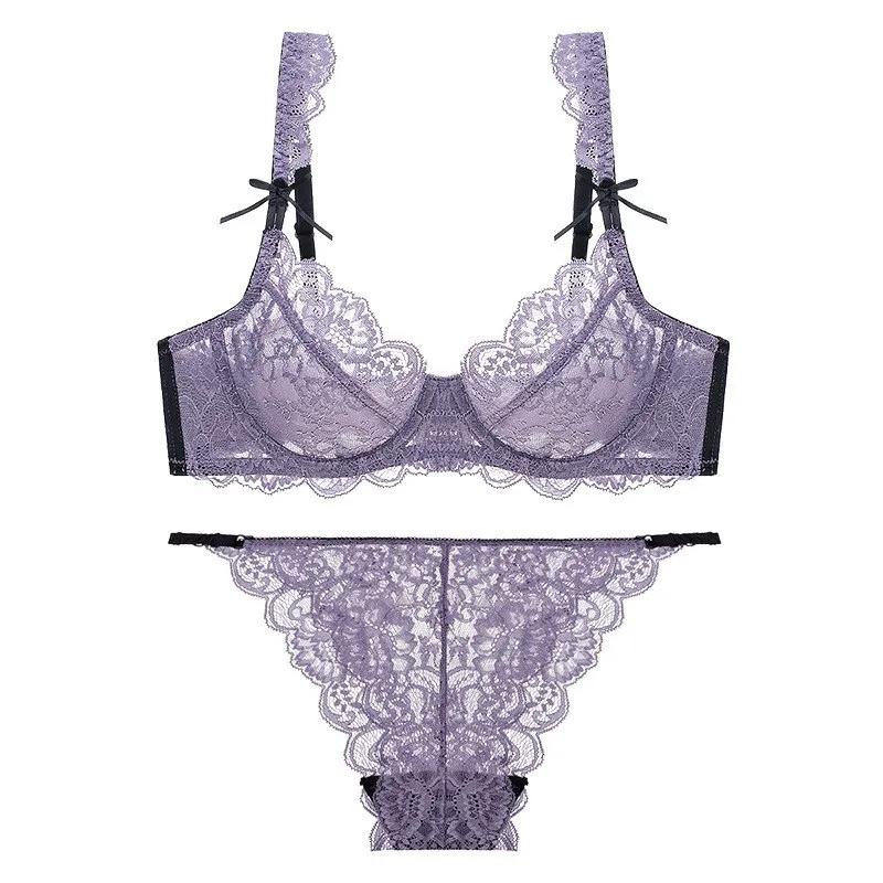 

Женское сексуальное ультратонкое нижнее белье, сексуальный прозрачный кружевной бюстгальтер, удобный и дышащий комплект с бюстгальтером с...