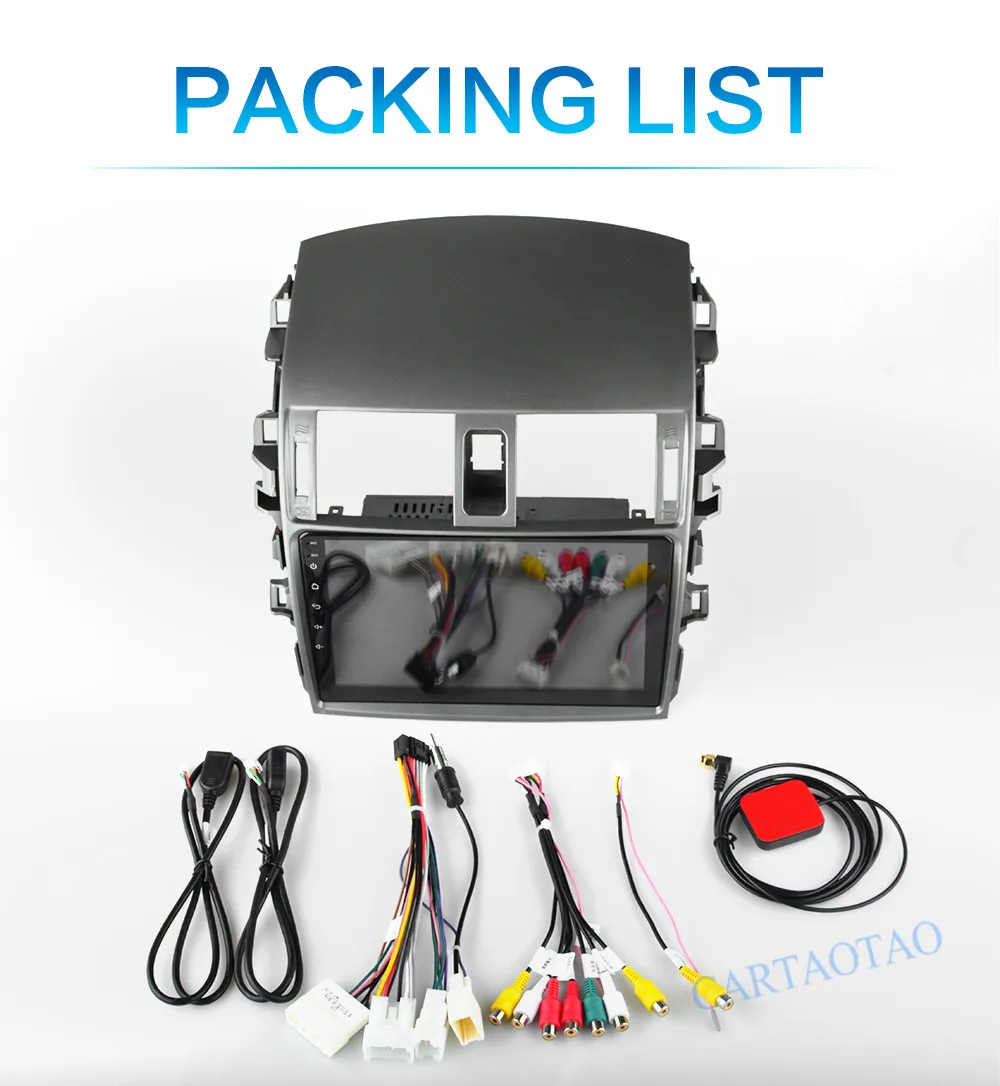 2G+ 32 2.5D 2Din Android 8,1 GO Автомобильный мультимедийный dvd-плеер gps для Защитные чехлы для сидений, сшитые специально для Toyota Corolla E140/150 2006 2007 2008-2013 navigatio Wi-Fi, BT