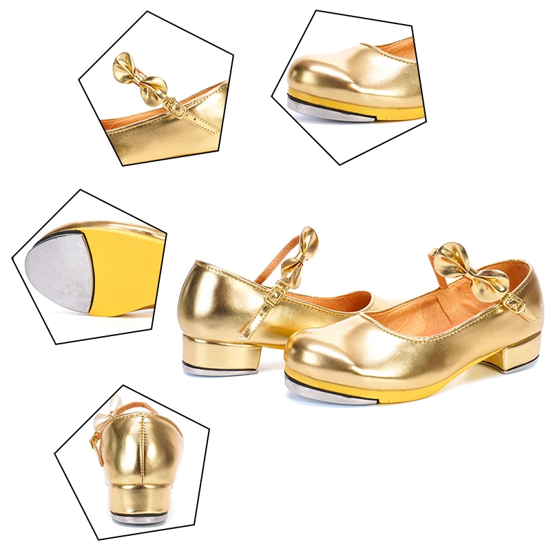 Hipposeus девочек кран Обувь для танцев Для женщин женская обувь с бантиком и бальных