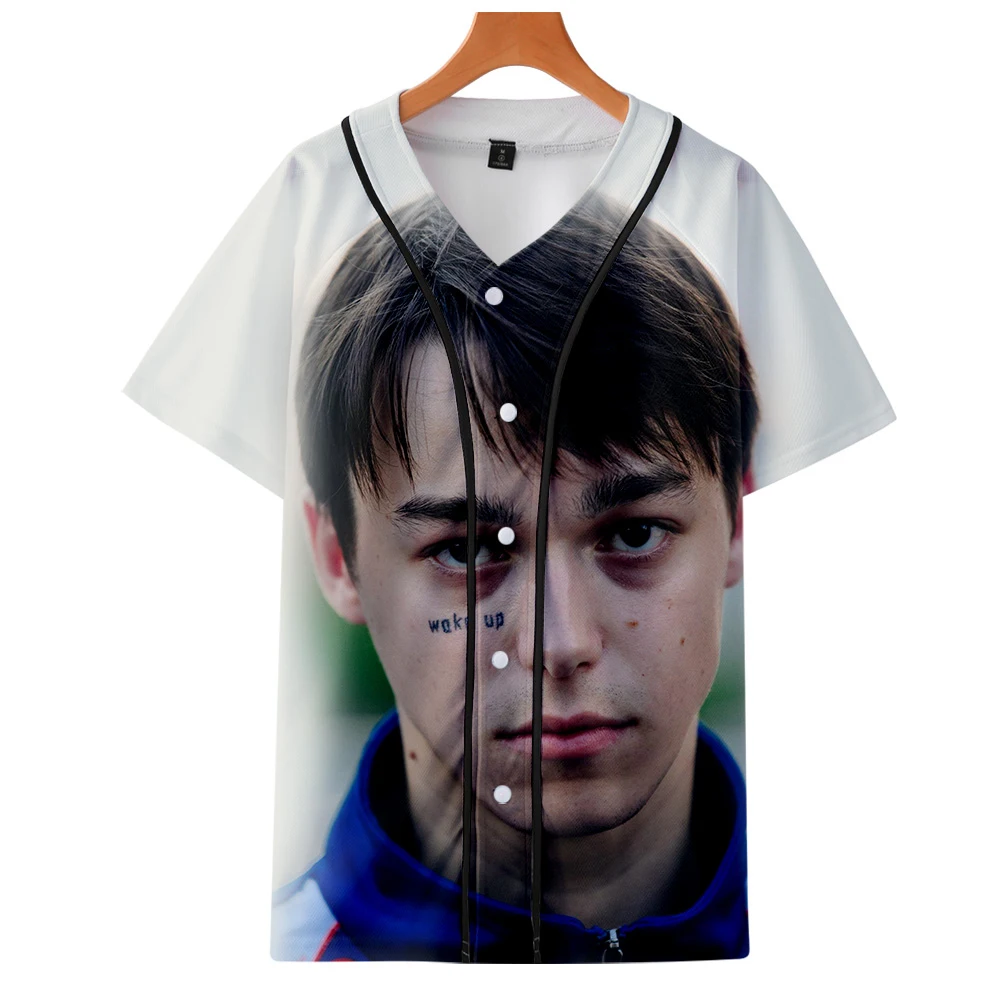 Повседневная крутая Бейсбольная Футболка с 3D принтом для мужчин и женщин летняя