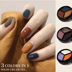 Гель-лак для ногтей однотонный, 20 г, 3 цвета в 1
