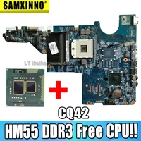 akemy main board 595184 001 for hp cq42 cq62 g42 g62 laptop motherboard hm55 ddr3 free cpu