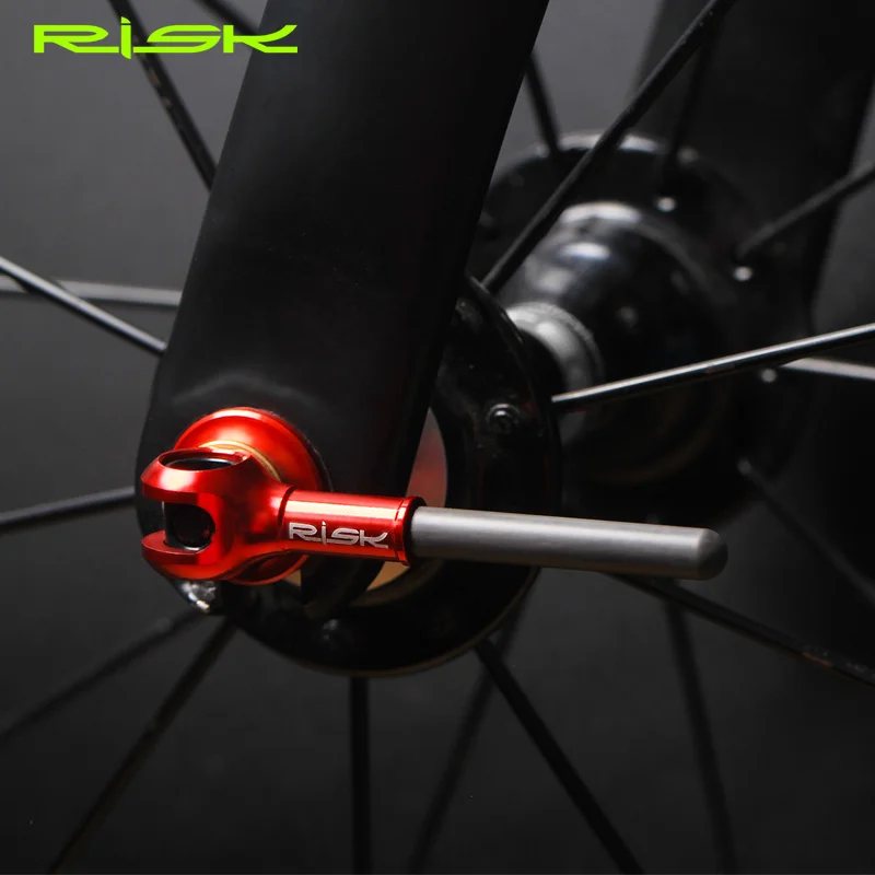 

RISK Bicycle Hub Quick Release Lever 1Pair Tianium Alloy Mountain Road Bike Easy To Disassemble Skewer Cycling Dismounting Parts