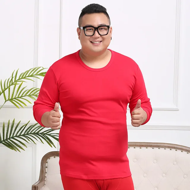 100% Cotton Underwear Thermal Leggings Sets Plus Size 6XL 7XL 8XL Winter Men Warm Tops And Pants Elasticity Stretch Bottoms 54 |