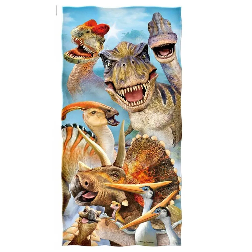 

Модные банные полотенца, пляжное полотенце с 3D рисунком животного, динозавра, мужское Спортивное одеяло для плавания и йоги, домашний текст...
