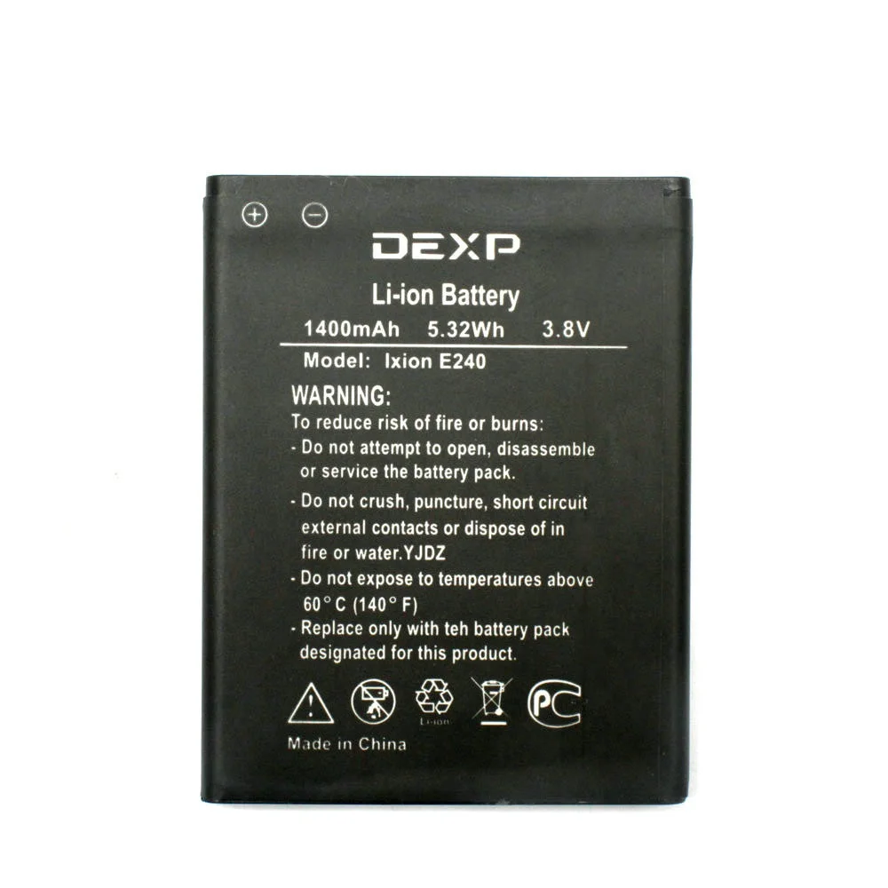 Новый 1400mAh E240 литий ионный аккумулятор для DEXP IXION мобильный телефон