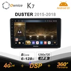 Автомагнитола K7 Ownice, стерео-система на Android 128, 6 ГБ ОЗУ, 10,0 Гб ПЗУ, с оптическим 5G, Wi-Fi, для RENAULT DUSTER 2015 - 2018 гг. выпуска 360 г.