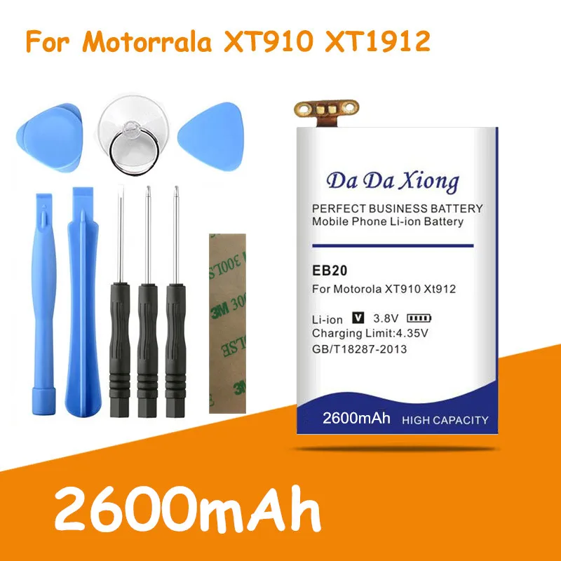 Подлинная безопасность 2600mAh EB20 батарея для Motorola Droid RAZR SNN5899 SNN5899A SNN5899B XT910 XT912 T5 Bluetooth