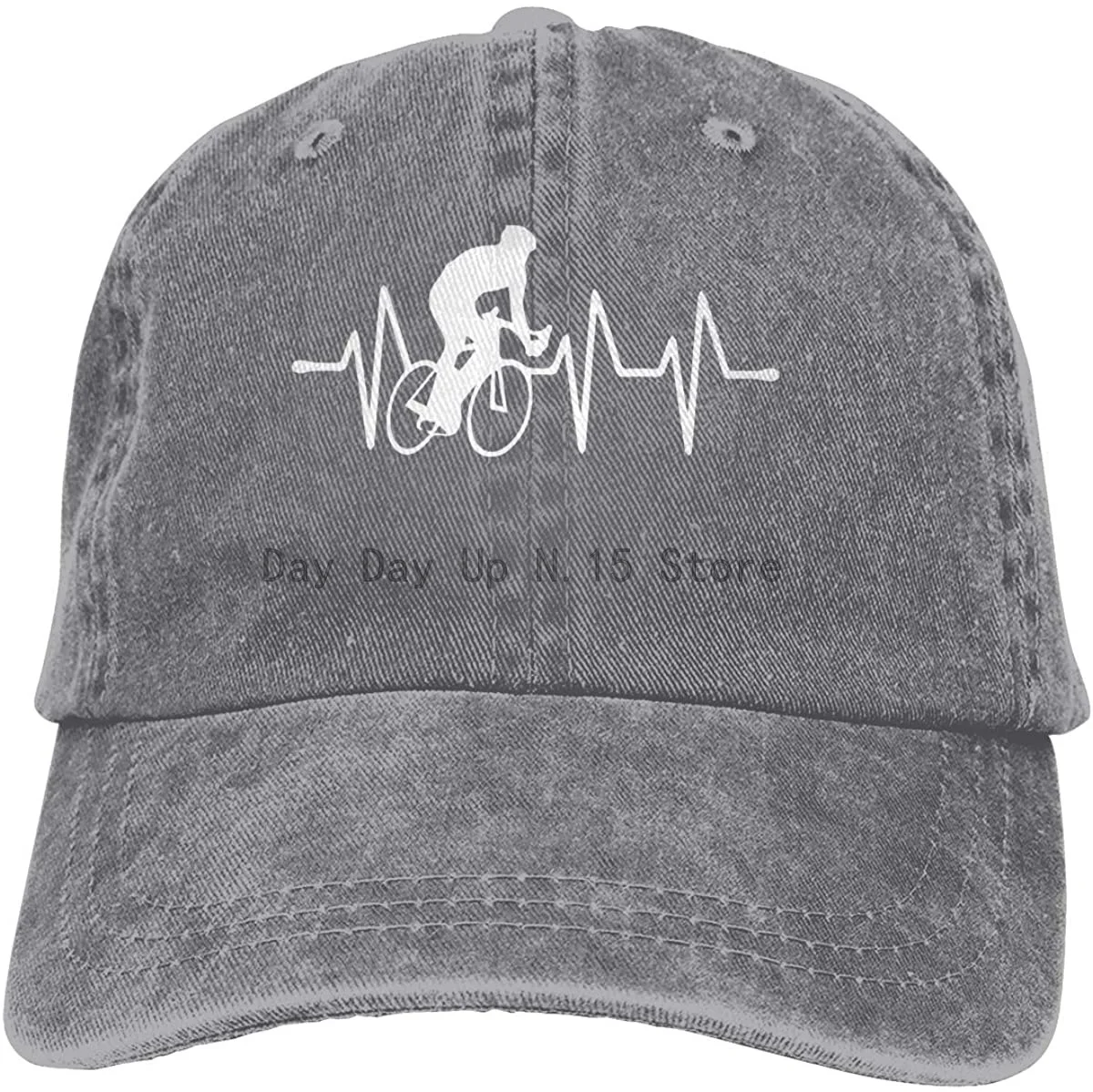

Cycling Heartbeat Denim Hats Adjustable Baseball Cap Dad Hats