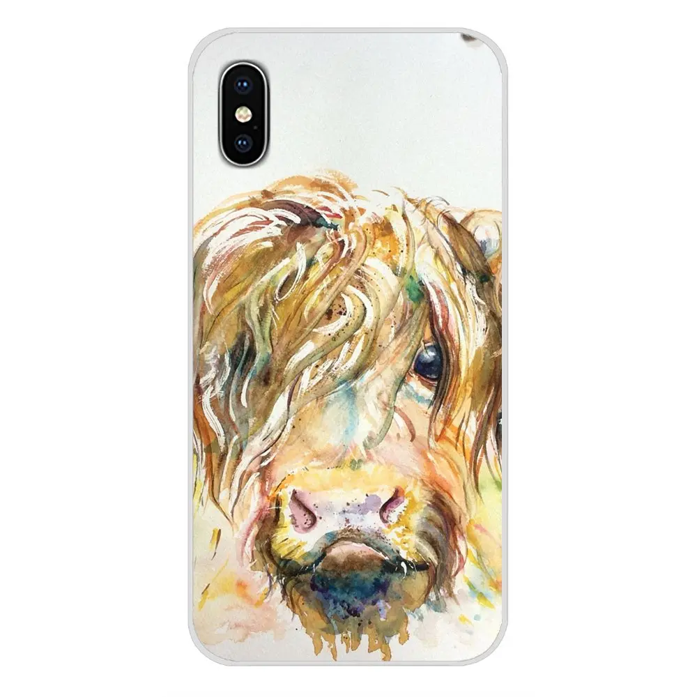 Для huawei G7 G8 P7 P8 P9 P10 P20 P30 Lite Mini Pro P Smart Plus TPU Чехлы для животных крупного рогатого скота корова Акварельная живопись - Цвет: images 7