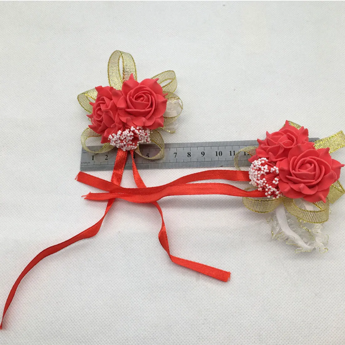 1 шт. шелковая искусственная Роза свадебное украшение корсажи для запястья