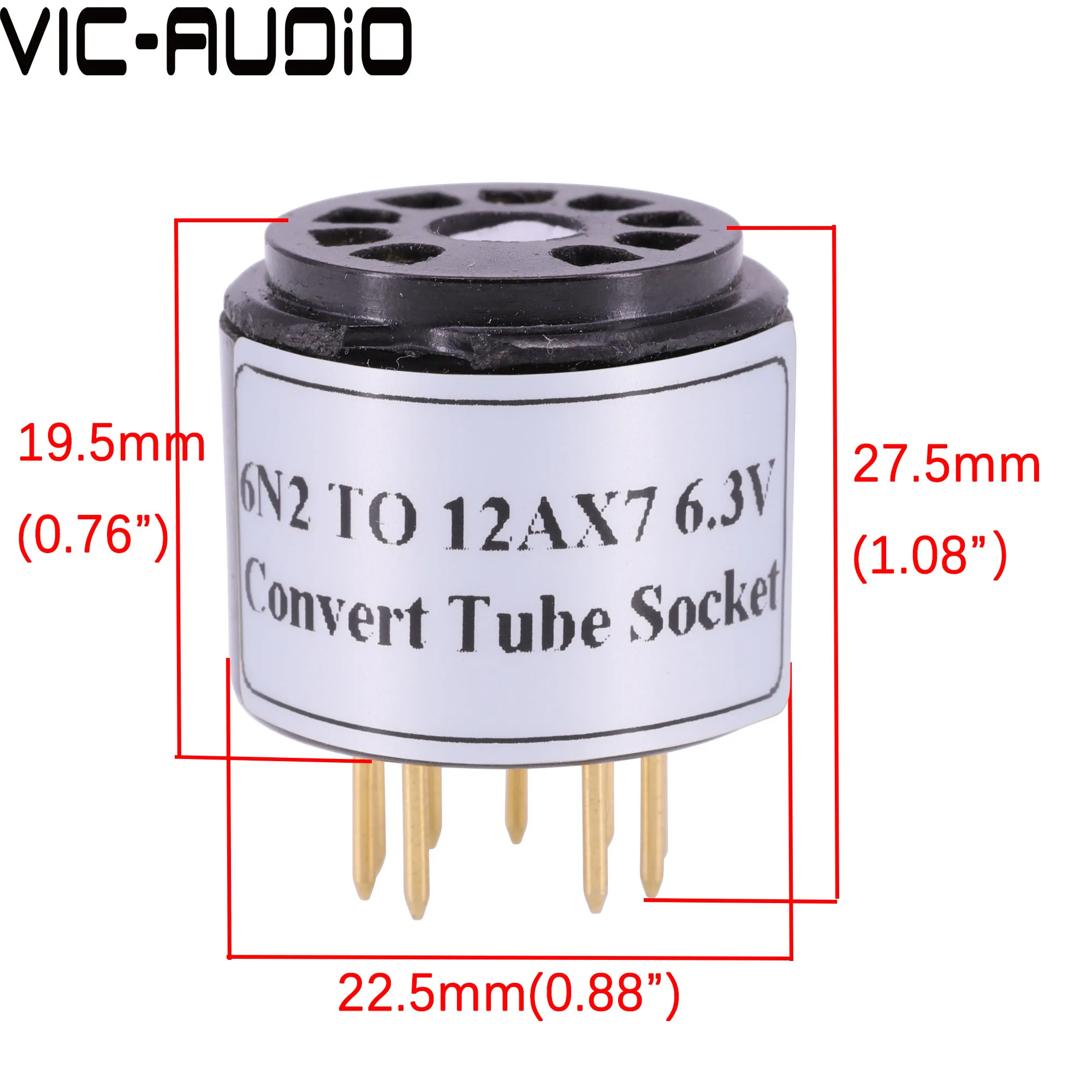 1 шт. 6N6 6922 6N2 верхний к 12AX7 ECC83 12AX7B 6 3 в нижний DIY звуковая вакуумная трубка адаптер