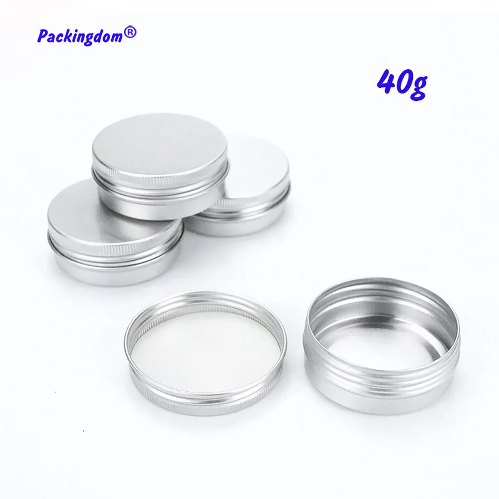 50 шт. Серебряная банка для крема Алюминиевый Косметический бальзам губ фантазия