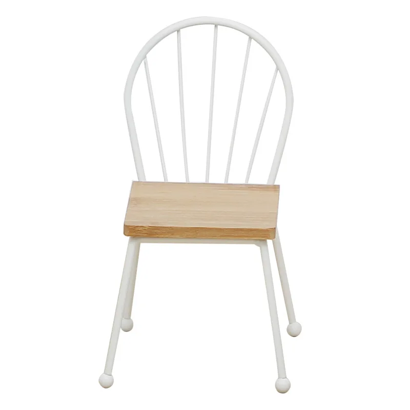 Маленький стул из цельного дерева мягкая мебель для украшения реквизит