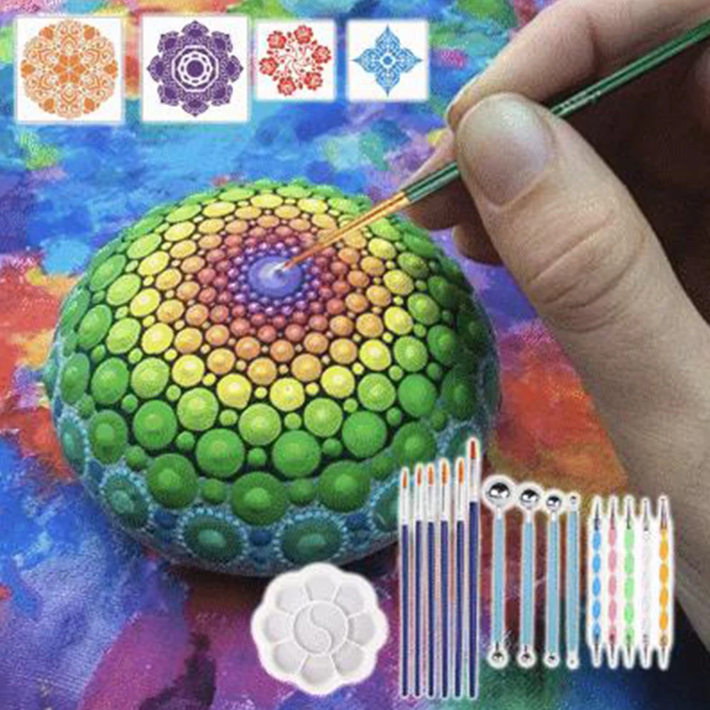 20 шт. цветные камни Рисование для начинающих ручная работа Искусство Маникюр