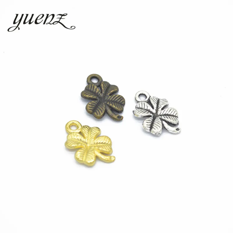 YuenZ 4 цвета 25 шт. античные серебряные Очаровательные Подвески Счастливый