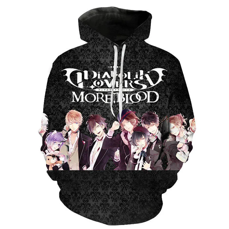 

Diabolik Lovers 3D Print Hoodies Anime Game Fashion Sweatshirt Men Women Oversiezed Hoodie Harajuku Hip Hop Pullover Unisex Coat