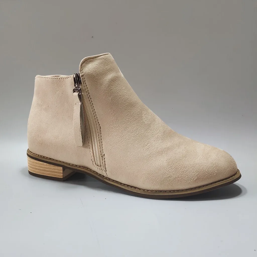 SAGACE/Новинка Сезон осень зима Женские ботильоны на плоской подошве с острым