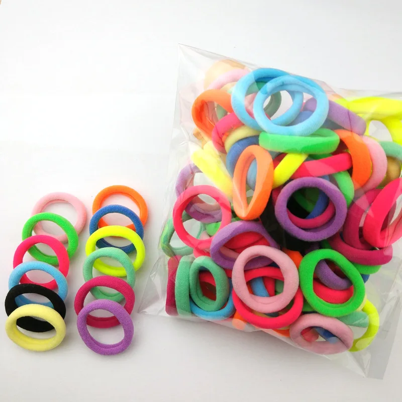 Резинки для волос девочек 100 шт. черные белые аксессуары 2020 резинки резинка